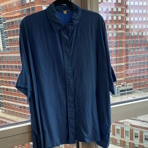 COS Deep Blue Casual Button Down Shirt